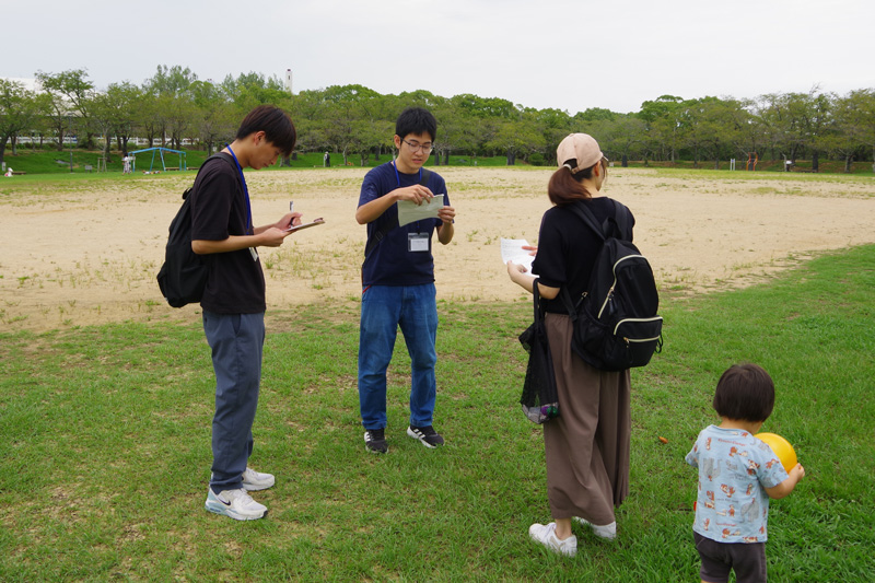 石ヶ谷公園での聞き取り調査