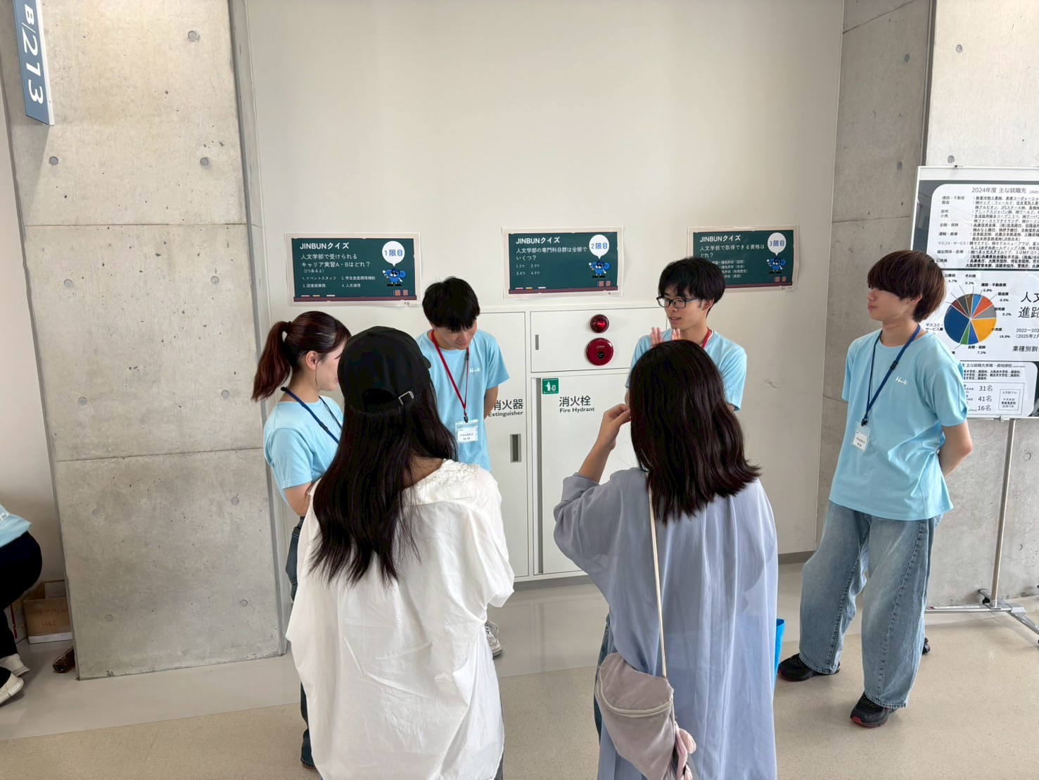 イベントスタッフが企画した「Jinbunクイズ」の様子です。